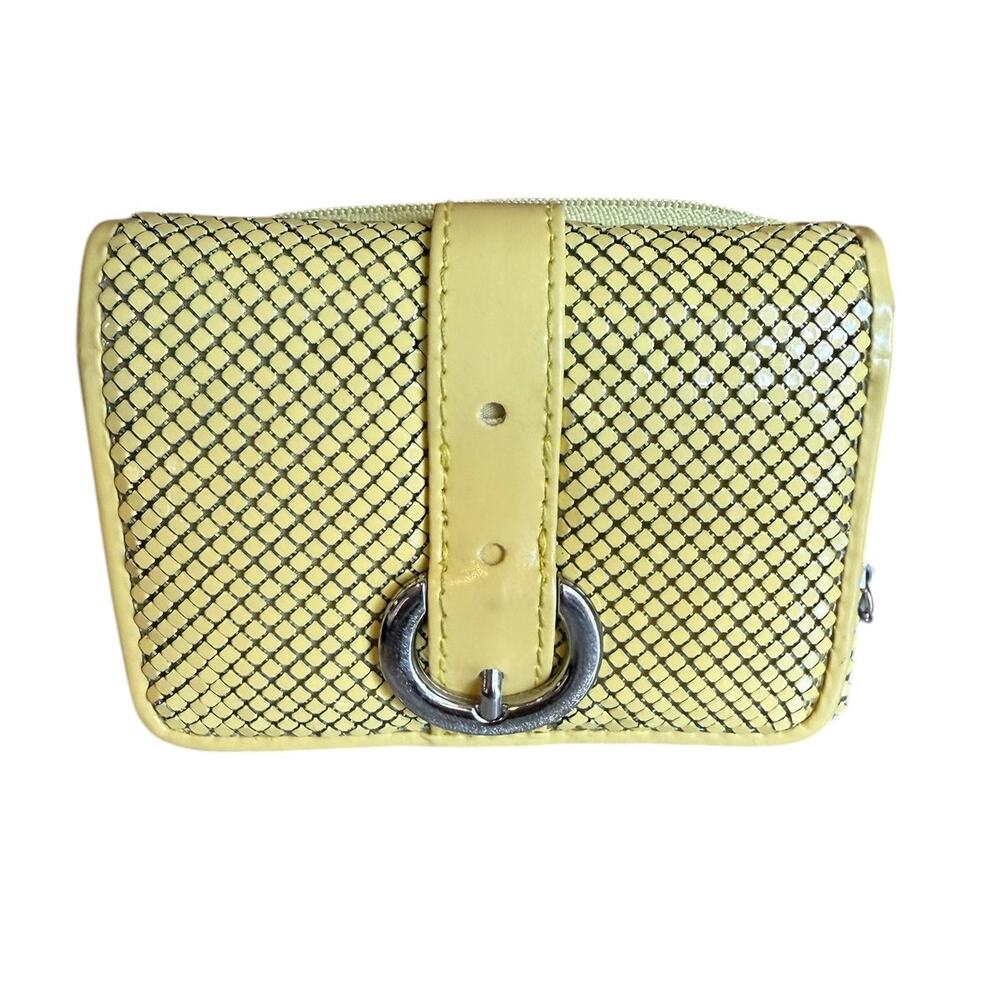 Vintage Whiting & Davis Pale Yellow Mesh Trifold Wallet